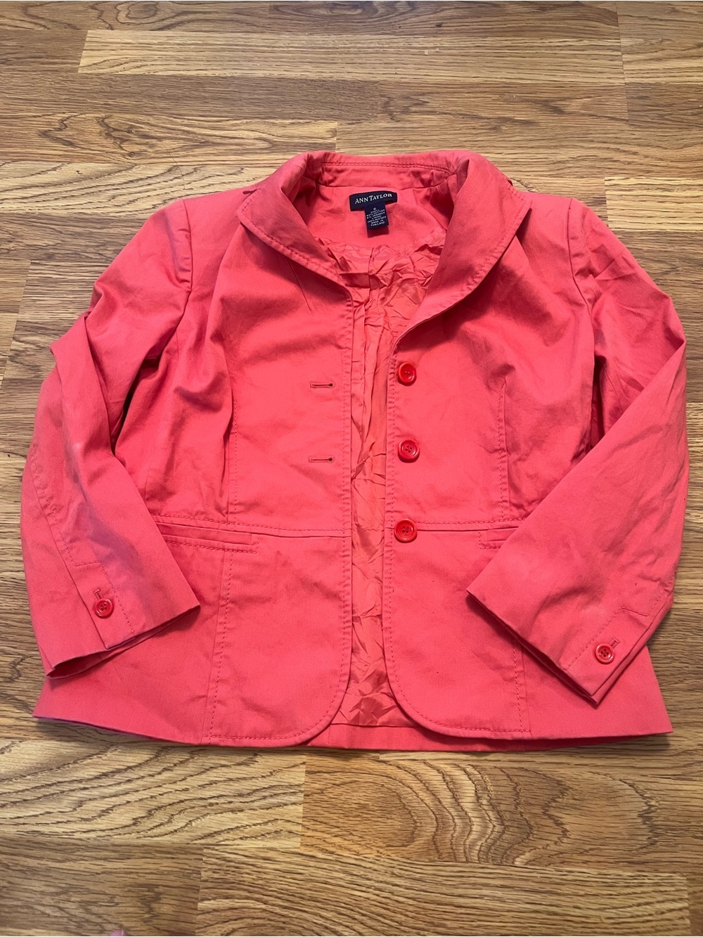 Ann Taylor Coral BlazerButton Up Jacket